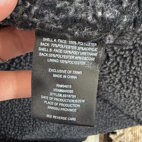 Sam Edelman Charcoal hooded Teddy Jacket - Picture 7 of 13